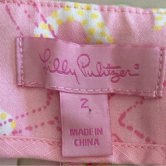 Lilly Pulitzer Pink and Green Resort Shorts - Picture 3 of 6